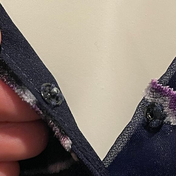 Chelsea28 Burnout Velvet Romantic Floral Dress – Size Large - Picture 10 of 16